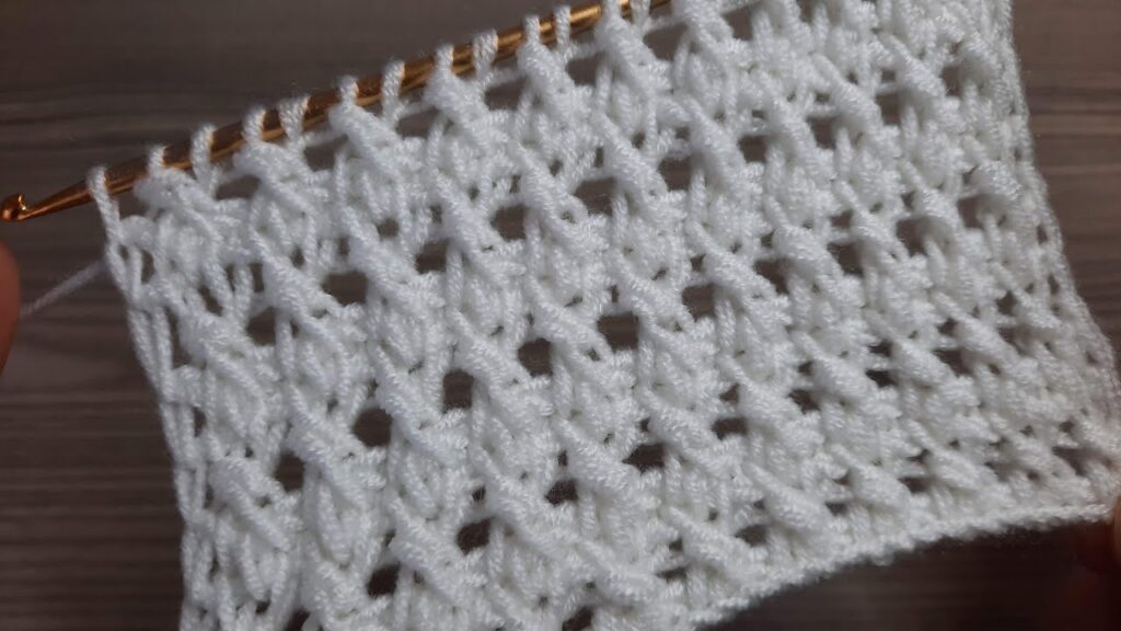 Super Easy Tunisian Knitting Pattern- crochet free online tutorial – Çok Kolay Tunus işi