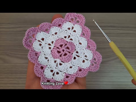 WONDERFUL 😍Very Beautiful Flower Crochet Pattern * Knitting Online Tutorial for beginners Tığ işi