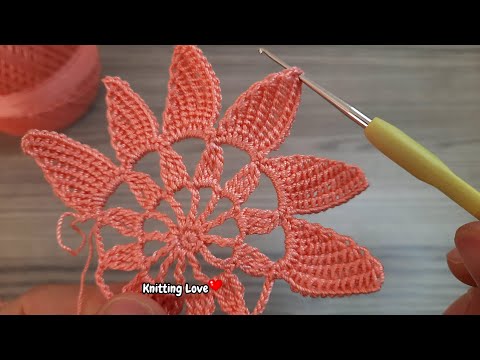 WONDERFUL😍 Beautiful Flower Crochet Pattern * Knitting Online Tutorial for beginners Tığ işi örgü