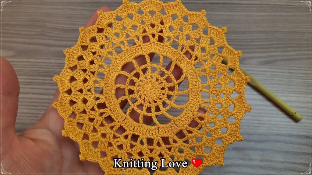 Super easy beautiful round crochet lace motif Knitting Online Tutorial for beginners Tığ işi örgü