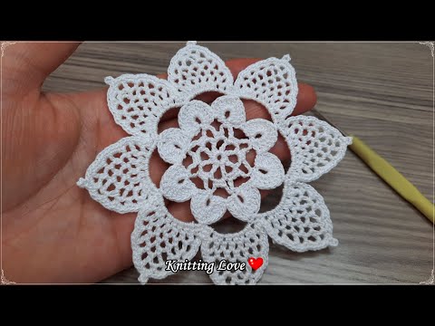 SUPER Very Beautiful Flower Crochet Pattern * Knitting Online Tutorial for beginners Tığ işi örgü
