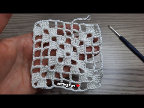 WONDERFUL Very Beautiful Flower Crochet PatternTunisia Knitting Free Tutorial for beginners Tığ işi