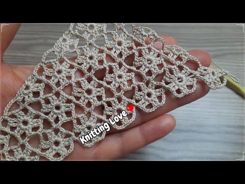 WONDERFUL Very Beautiful Flower Crochet Pattern Tunisia Knitting Free Tutorial for beginners 2022
