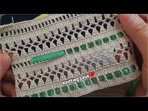 Super Easy Ribbon Crochet Pattern Knitting Free Tutorial for beginners Harika Tığ işi örgü modeli