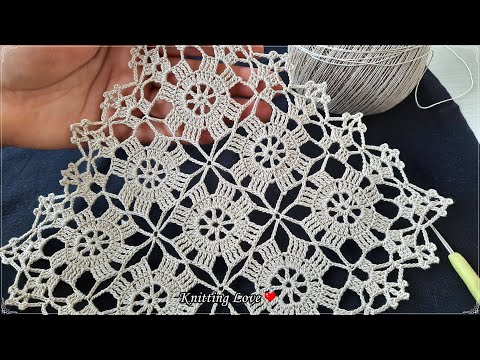 FANTASTIC VERY Beautiful Flower Patterned Crochet Filet Etol Shawl and Cover Model Tığ işi örgü
