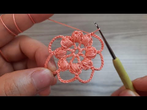Super Easy Beautiful Flower crochet Pattern Knitting Online Tutorial for beginners Tığ işi örgü 2022