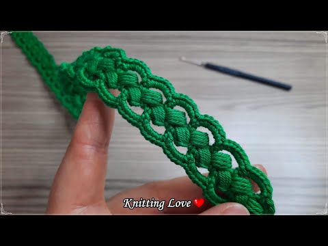 Super Easy Tunisian Knitting Crochet Pattern Tutorial for beginners Şahane Tığ işi örgü Modeli