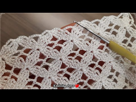 WONDERFUL 😍☑️Beautiful Flower Patterned Crochet Filet Etol Shawl and Cover Model Tığ işi örgü