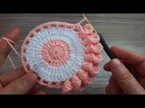 Super Easy Beautiful Crochet Knitting Motif Tunisian / Çok kolay tığ işi örgü motif model