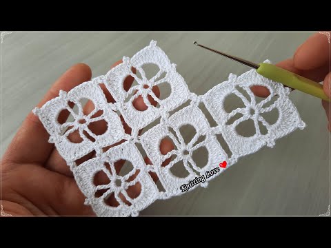 Gorgeous 😍 Quick-to-Finish Square Crochet Knitting Pattern Harika tığ işi örgü modeli