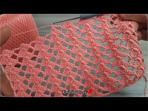 Incredible 😍Very Easy Beautiful Crochet Knitting Pattern Easily applied model in everything *Try,