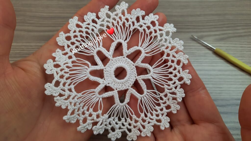 PERFECT😍 Beautiful Flower Crochet Pattern Knitting 🤍 Çok Kolay Muhteşem Tığ İşi Motif Yapılışı