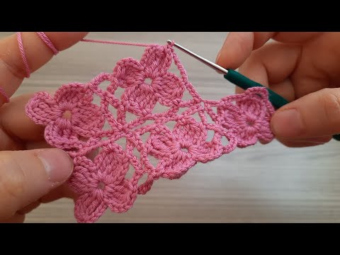 Fantastic 😍 Beautiful Flower Crochet Summer Shawl, Sweater, Blouse and Runner Model tutorial video