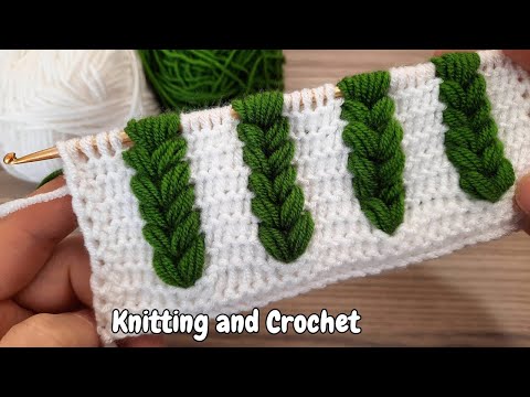 Very Easy Beautiful Tunisian Knitting Patttern Harika Tunus İşi Çok Kolay Örgü Modeli