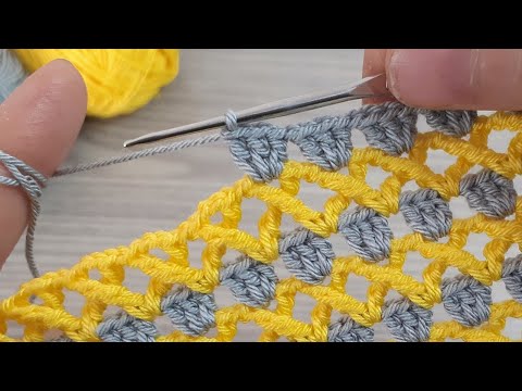 How to Easy Crochet Knitting Pattern 😲 Çok Kolay Tığ işi örgü modeli anlatımlı yapımı