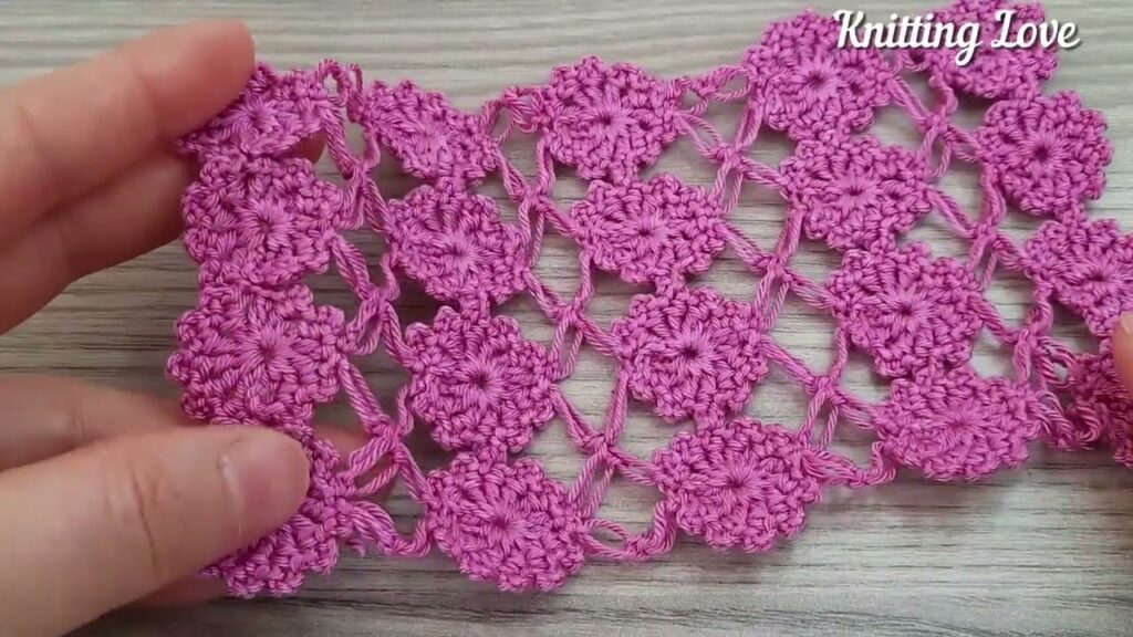 How to Crochet Floral Knitting? VERY SLOW DEMONSTRATION Single Crochet Stitch Tutorial Tığ işi örgü