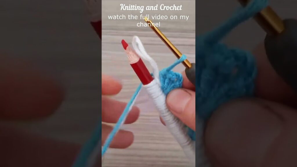 Wow! super idea how to make an eye-catching crochet flower with red pencil #shorts #short