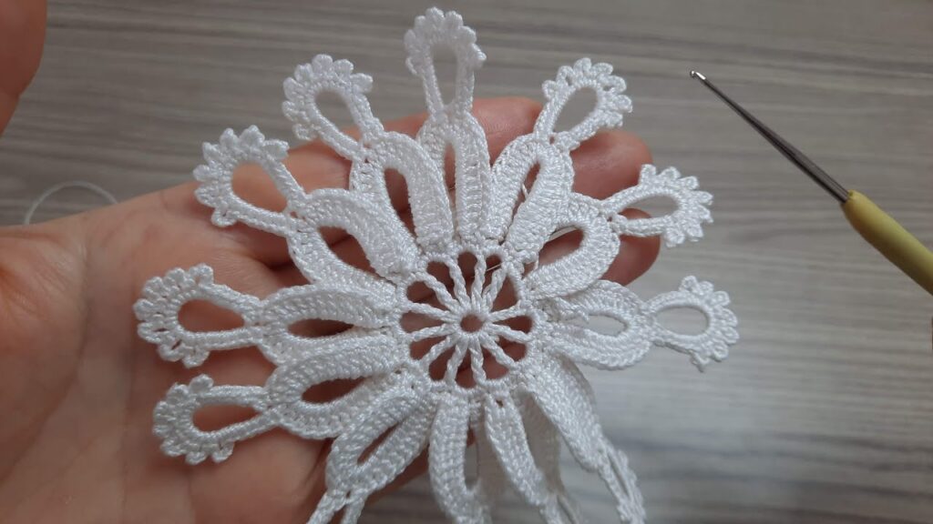 How to Make a Gorgeous Crochet Flower crochet step by step 😍Muhteşem Tığ işi Örgü Modeli