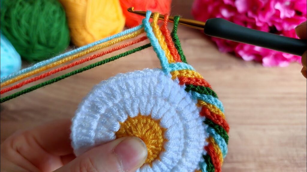 Super easy, very useful crochet beautiful motif crochet coaster ✔ supla bardak altlığı yapımı.
