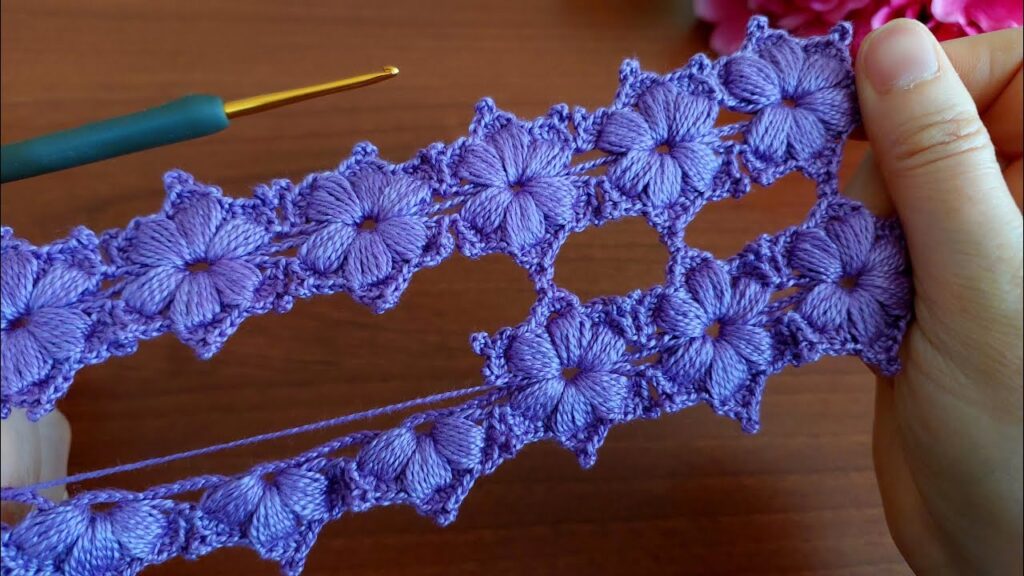 How to make crochet💥Beautiful crochet flower motif Knitting pattern 💥Tığ işi çiçek örgü Modeli