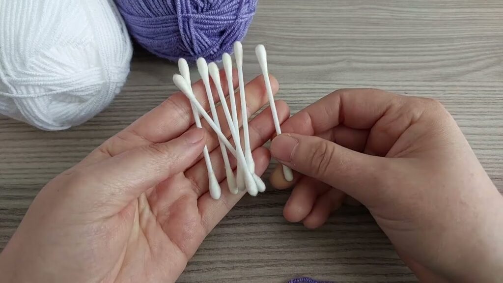 Very good !! How to make rose flower with cotton buds and wool Hand Embroidery Amazing Trick