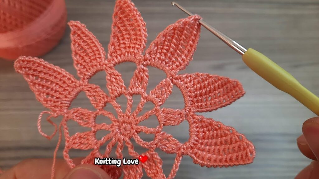 WONDERFUL😍 Easy Beautiful Flower Crochet Lace Knitting Online Tutorial for beginners Tığ işi örgü