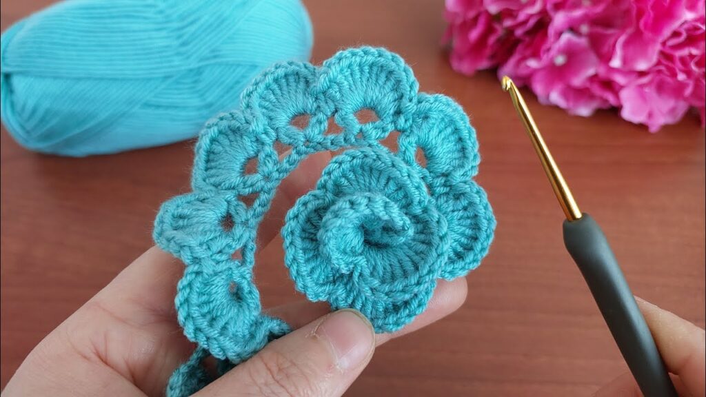 Wow!.😍 Beautiful !.. Super Easy Crochet Tunisian Knitting Flower Motif