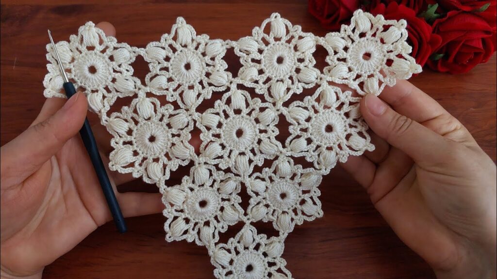 Super Easy Crochet Flower – Knitting Love 💗 Şahane Kolay Tığ işi Örgü Modeli Yapımı