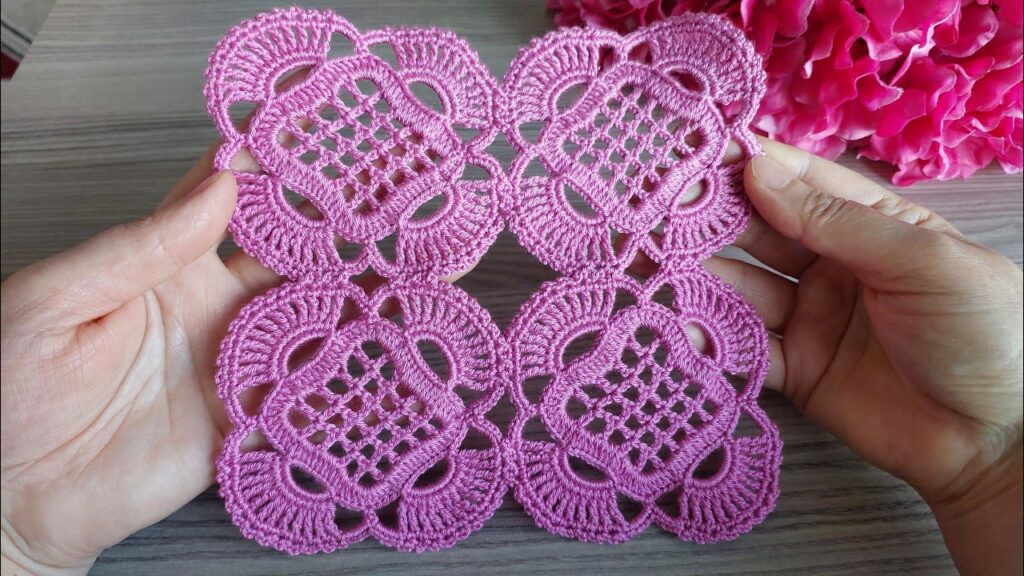 Wow!💯Crochet Flower Motif💯👌very easy crochet flower motif making #crochet #knitting