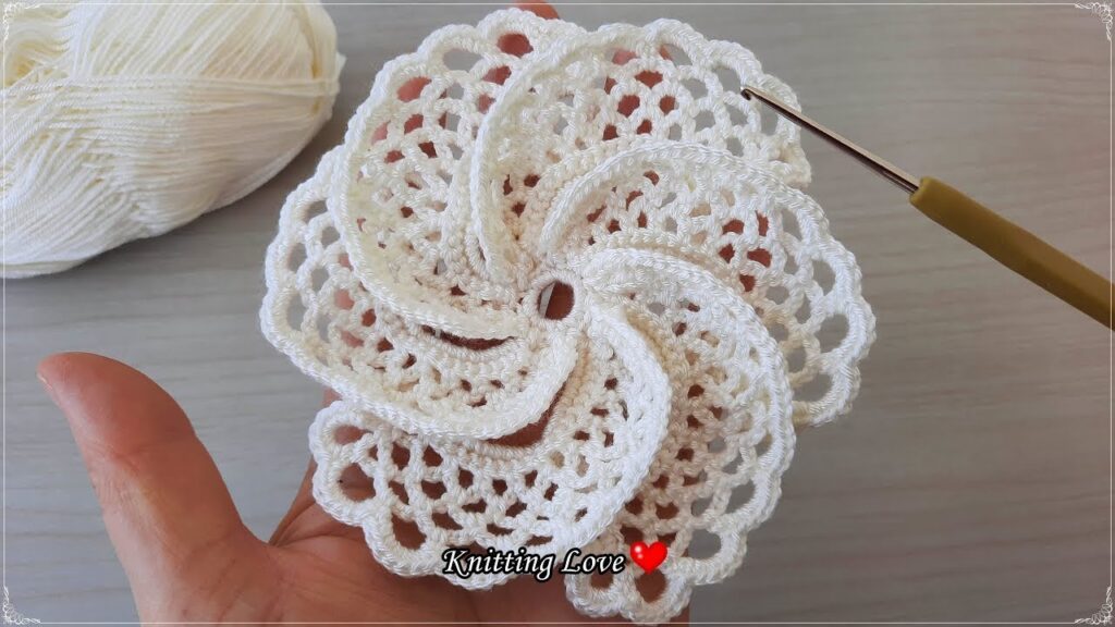 Amazing👌 3D💯Crochet Flower Motif💯👌Wow very easy crochet flower motif making #crochet #knitting