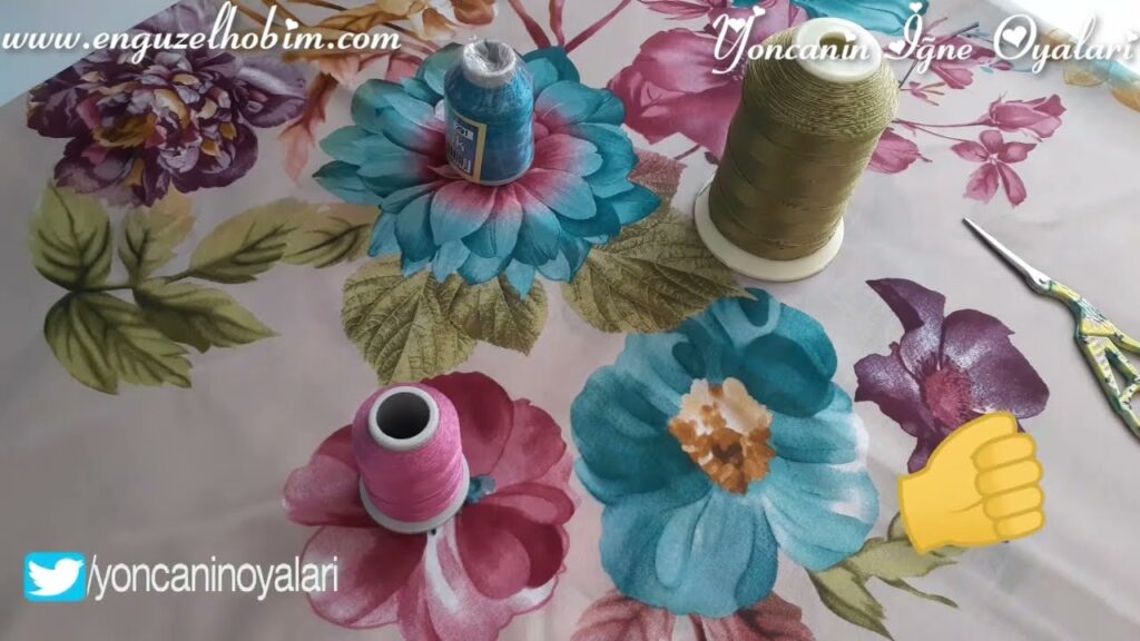 ÇİÇEKLİ YAZMA ÜZERİNE YAPIMI KOLAY GÖSTERİŞLİ İĞNE OYASI MODELİ / Yoncanın iğne oyaları #iğneoyası