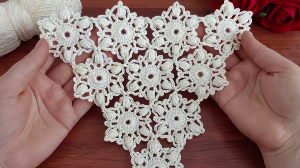 Super Easy Crochet Flower Tutorial 💗 Şahane Kolay Tığ işi Örgü Modeli Yapımı