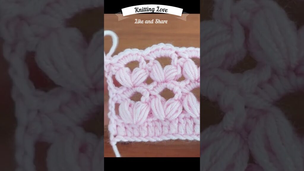1- Fall in Love with This 60-Second Crochet Pattern DIY! 💖🌈 #Crochet #ShortAndSweet #shortvideo