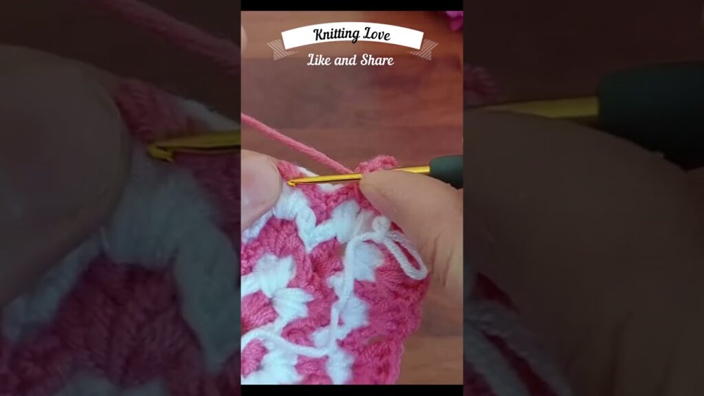 Woow!! Fall in Love with This 60-Second Crochet Pattern DIY! 💖🌈 #Crochet #ShortAndSweet #shortvideo