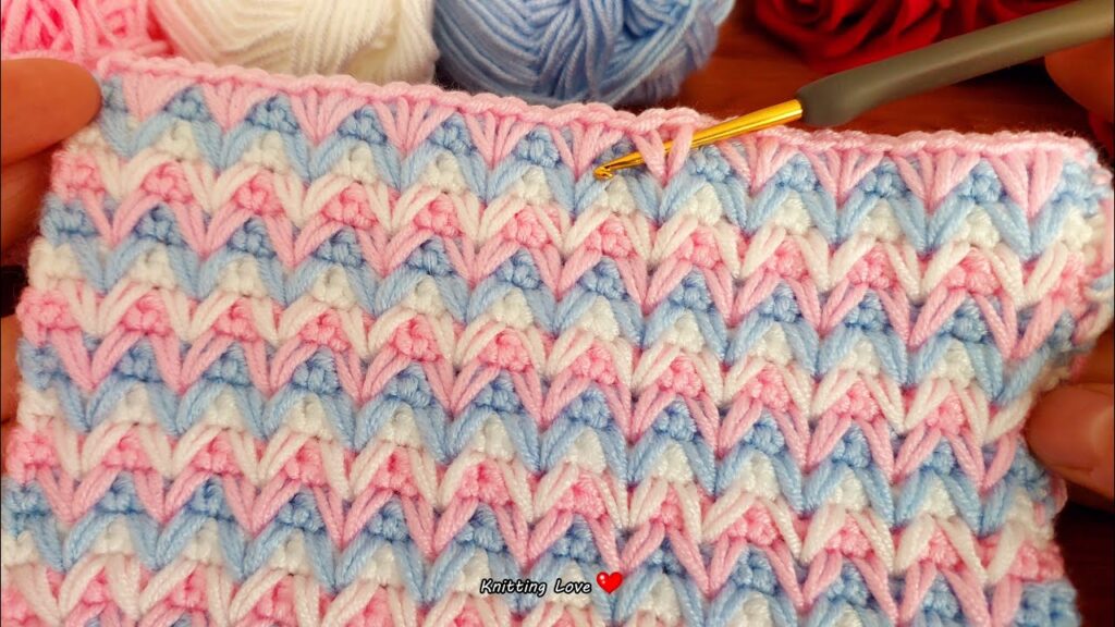 Gorgeous Crochet Baby Blanket Stitch – Very Easy and Unique Crochet Pattern