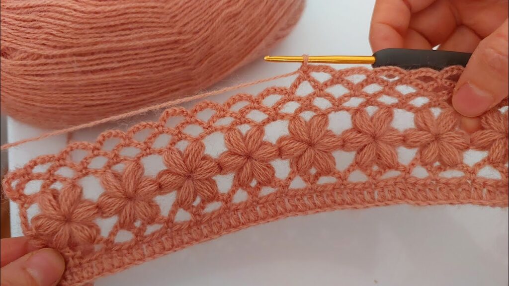 Wooow!! Beautiful Flower Crochet Pattern 4K |Beginner-Friendly Knitting Tutorial – Tunisian Crochet