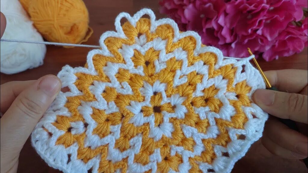 Crafting Elegance: Beginner-Friendly Tutorial for Your Own Crochet Floral Square Coaster