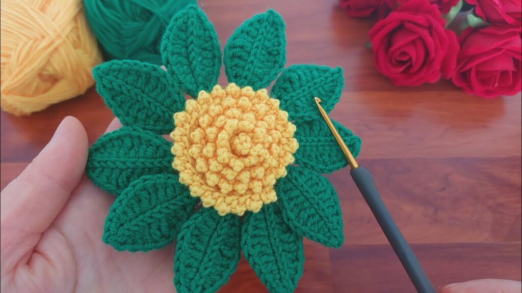 3D Wonderful Easy Crochet Rose Flower Tutorial: Create a 3D Pincushion Keychain for Beginners 💯🌹