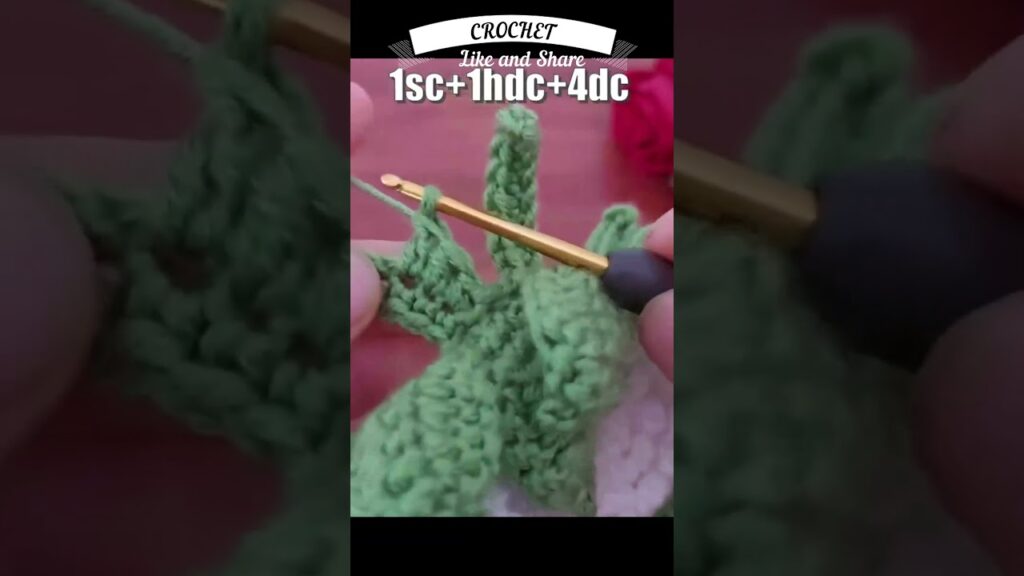 🌸 Stunning 3D Flower Crochet Tutorial for Beginners! 🌟 #crochet #shortvideo
