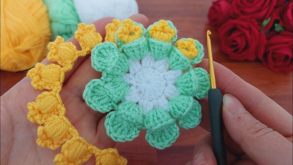 💯 3D Wonderful Crochet Flower Coaster 💯 Easy Tutorial for Beginners