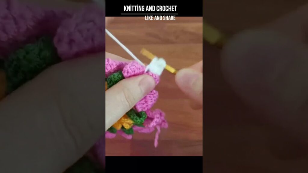 3D Fantastic Crochet Flower: Easy & Beautiful Square Pattern Tutorial for Beginners #crochet #shorts