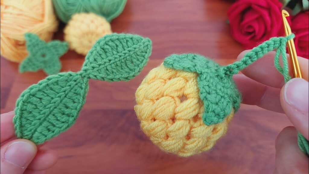 Crochet Tutorial: Crafting Realistic 3D Lemons and Leaves – Step-by-Step Guide!