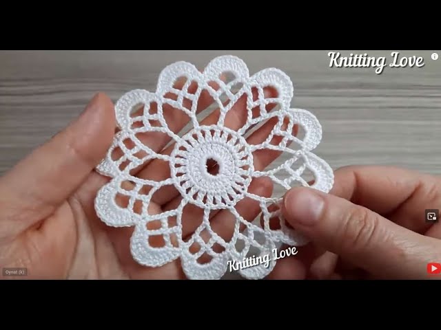 Very Beautiful Flower Crochet Pattern* Knitting Online Tutorial for beginners Tığ işi