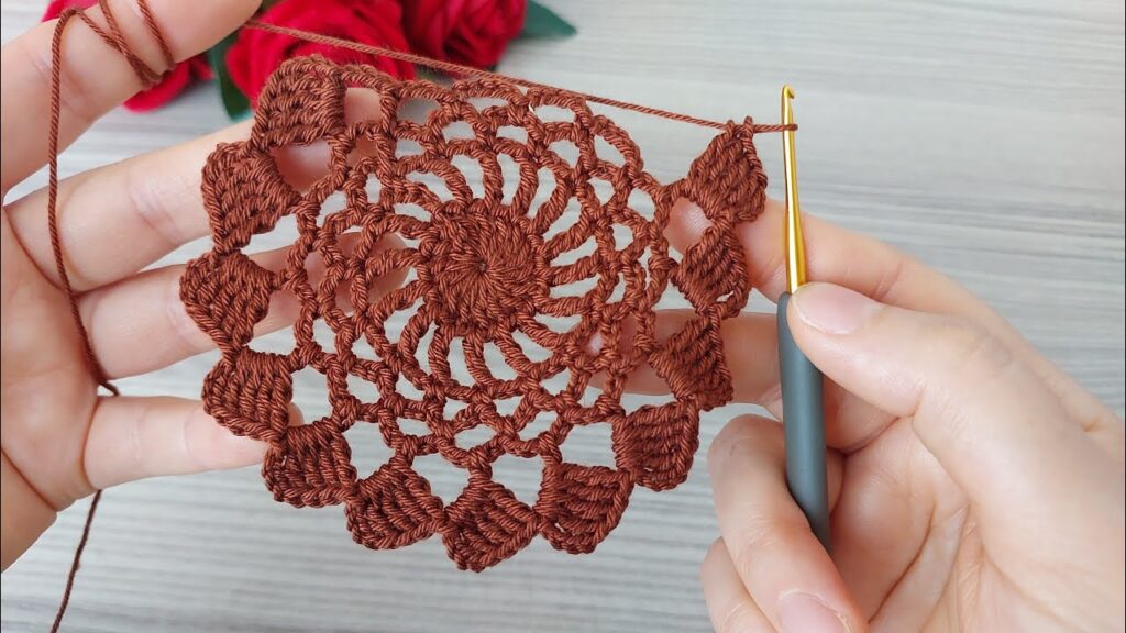 Craft Exquisite Crochet Lace Flower Designs for Tea-Coffee Coasters, Placemats, and Throw Pillows