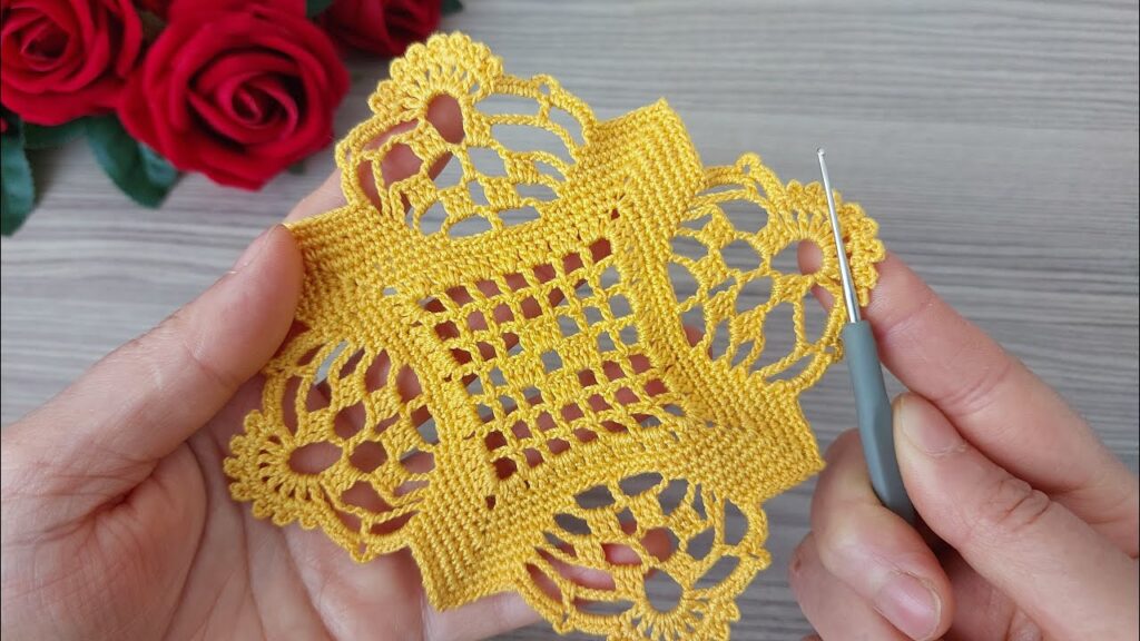 “Easy and Elegant Crochet Filet Shawl with Flower Pattern | Quick DIY Cover Design”