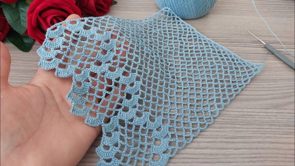 Continuous Knitting/Crochet: Flower Pattern for Summer Blouses, Table Runners, Skirts, Dresses, Tops