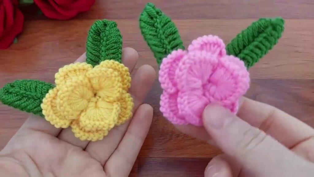 Knitting Love 💗 Crochet Flower Part 1 ” Test”