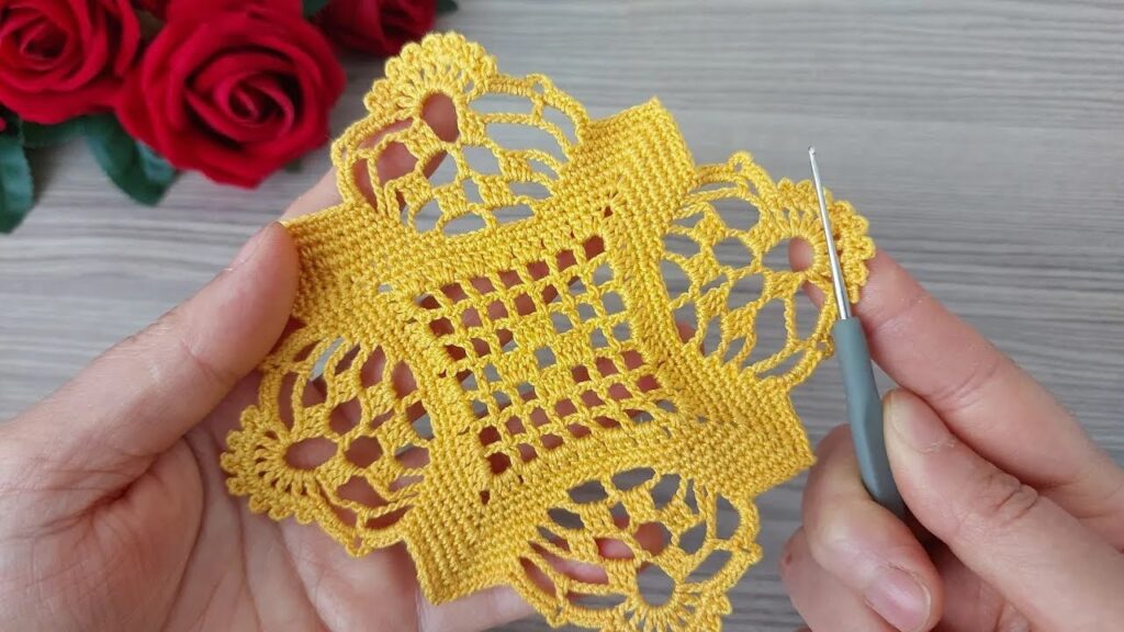 Fantastic Quick and Simple Crochet Flower-Patterned Filet Shawl and Cover Design | Easy Tığ İşi Örgü