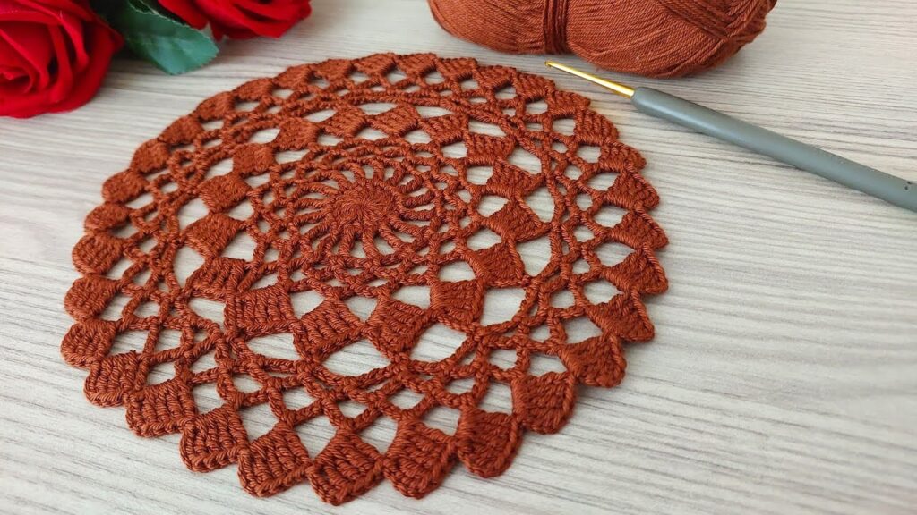 Create Stunning Crochet Lace Flower Patterns for tea-coffee coasters, placemats, throw pillows