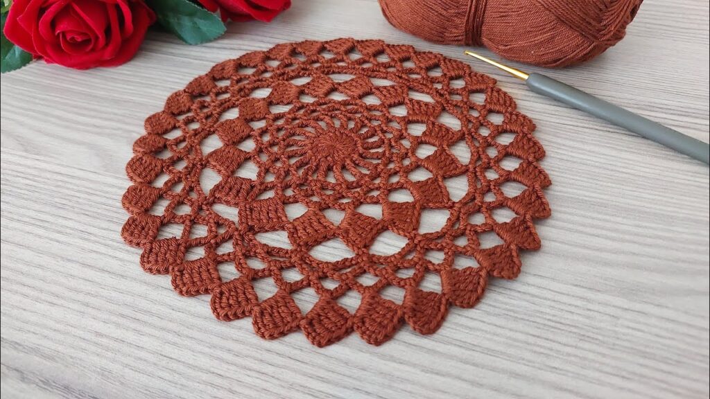 Wonderful Beautiful Crochet Lace Flower Patterns for tea-coffee coasters, placemats, throw pillows